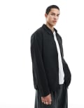 [Jack & Jones] Jack & Jones lightweight shacket in black M Black