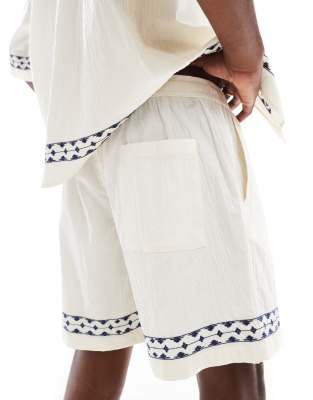 Jack & Jones Linen Look Print Shorts