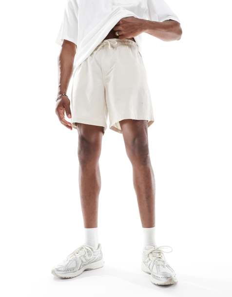 Jack & Jones linen mix drawstring shorts in beige - view 1