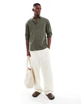Shop Jack & Jones Linen Mix Shirt