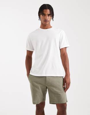Jack & Jones Linen Mix Shorts In Green