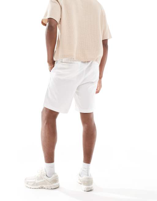Jack & Jones linen mix shorts in white