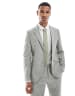 Jack & Jones Premium linen mix slim fit suit blazer in beige 