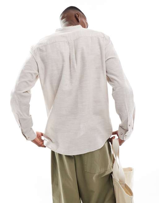 Jack & Jones - Linnenmix overhemd zonder sluiting in beige, 4 van 4