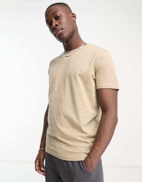 Jack & Jones – Ljusbeige t-shirt i oversize - view 1