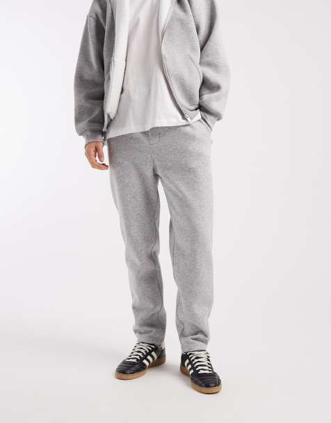 Jack & Jones – Ljusgrå mjukisbyxor med raka ben - view 1