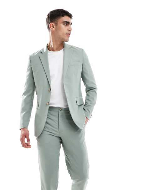 Jack & Jones – Ljusgrön kavaj med supersmal passform, del av kostym - view 1