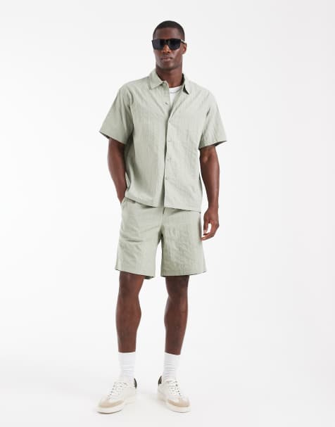 Jack & Jones – Ljusgröna, randiga shorts, del av set - view 1