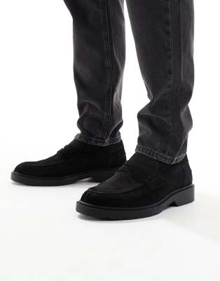 Loafer aus Wildleder in Schwarz Schwarz 43