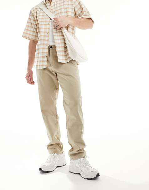 Jack & Jones – Locker geschnittene Chinohose in Beige - view 1