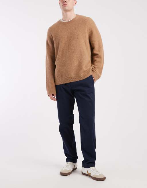 Jack & Jones – Locker geschnittene Chinohose in Marineblau mit Kordelzug, 2 von 5