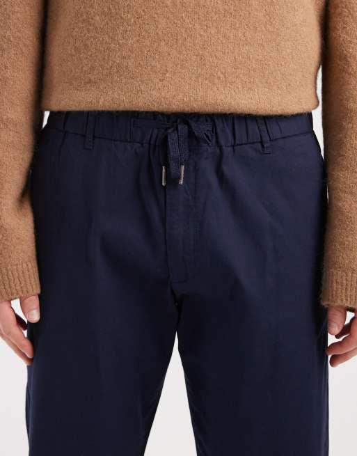 Jack & Jones – Locker geschnittene Chinohose in Marineblau mit Kordelzug, 5 von 5