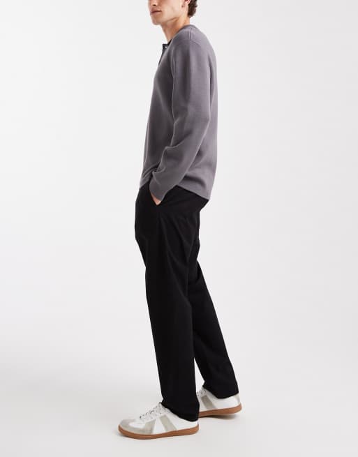 Jack & Jones – Locker geschnittene Chinohose mit Kordelzug in der Taille in Schwarz, 3 von 5