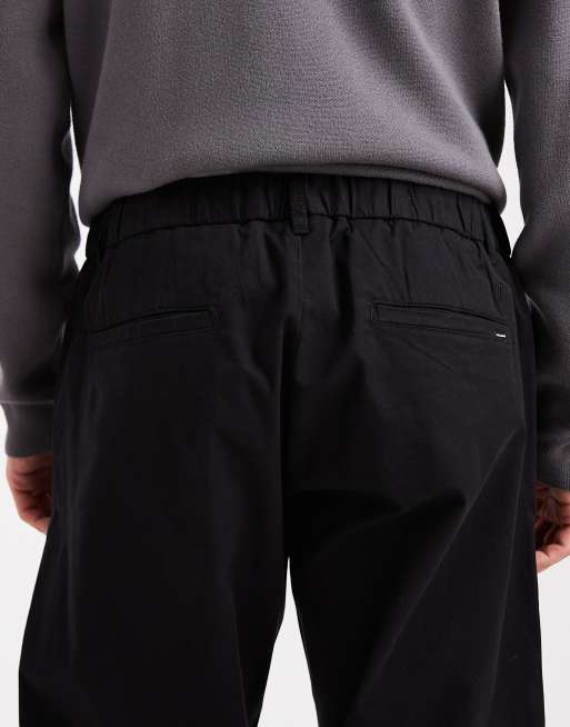Jack & Jones – Locker geschnittene Chinohose mit Kordelzug in der Taille in Schwarz, 5 von 5