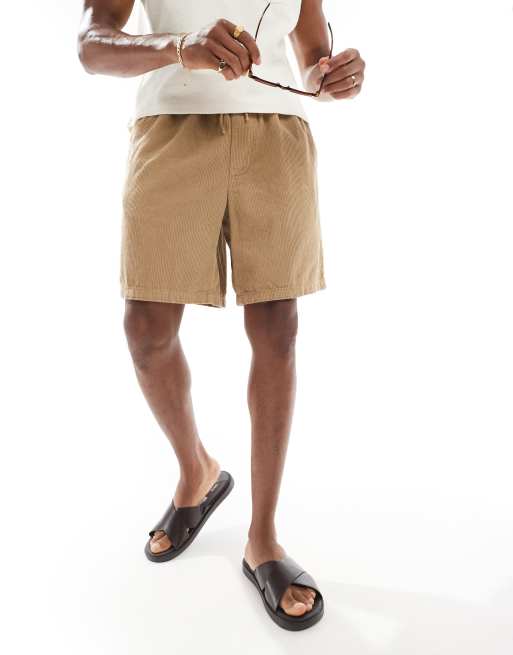 Jack & Jones – Locker geschnittene Cord-Shorts in Beige, 3 von 5