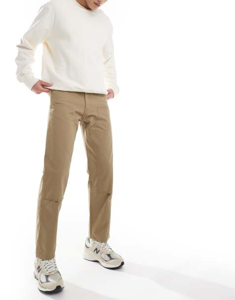 Jack & Jones – Locker geschnittene Maler-Hose in Beige - view 1