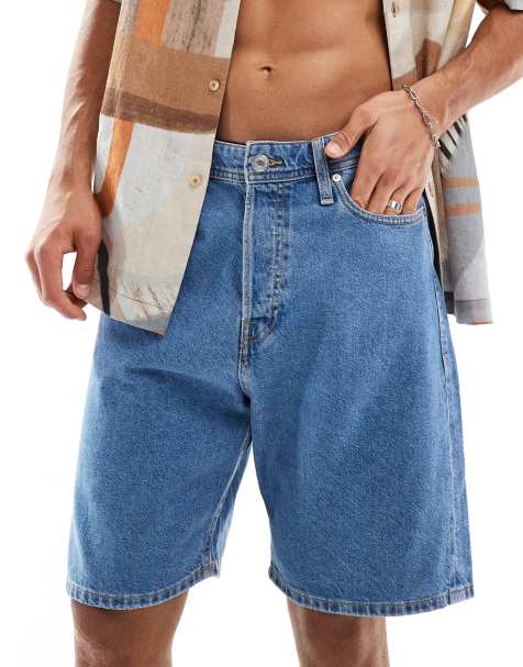 Jack & Jones – Locker sitzende Jeansshorts in mittlerer Waschung - view 1