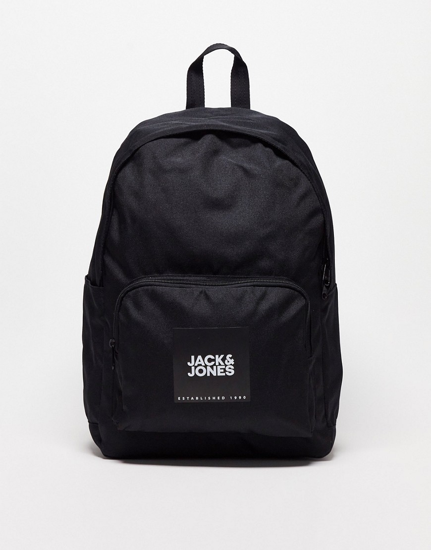 Jack & Jones Logo Backpack In Black