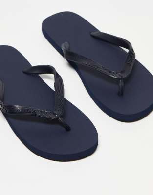 Jack & Jones logo flip flop in navy