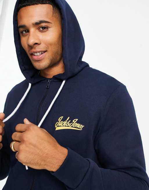 Jack and jones zip hot sale hoodie