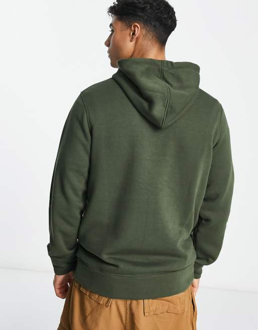 Jack & Jones logo hoodie in forest green