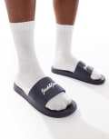 [Jack & Jones] Jack & Jones logo sliders in navy 45 Navy blazer