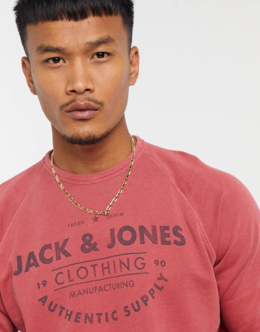 Jack and jones red sweatshirt new arrivals