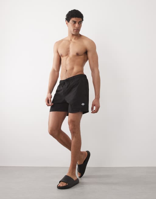 Jack & Jones logo swim shorts in black | ASOS