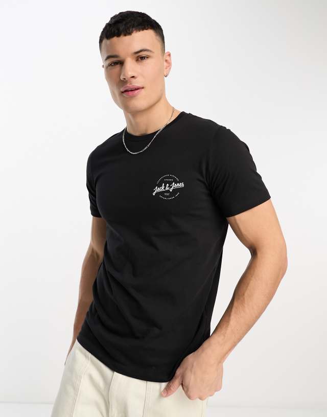 Jack & Jones logo t-shirt in black