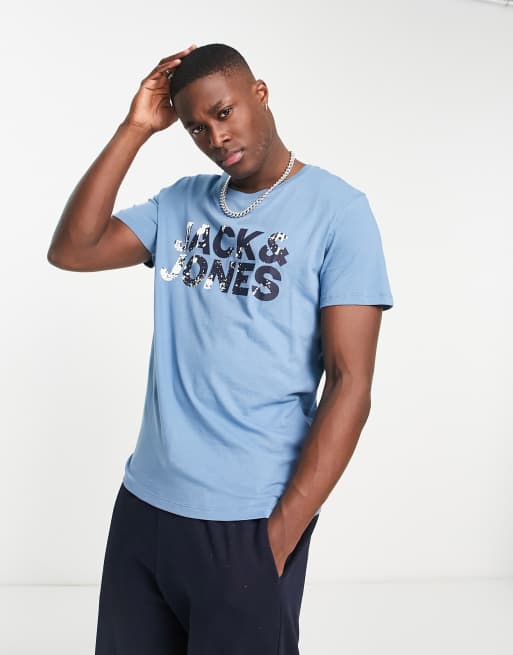 Jack and jones hot sale blue t shirt