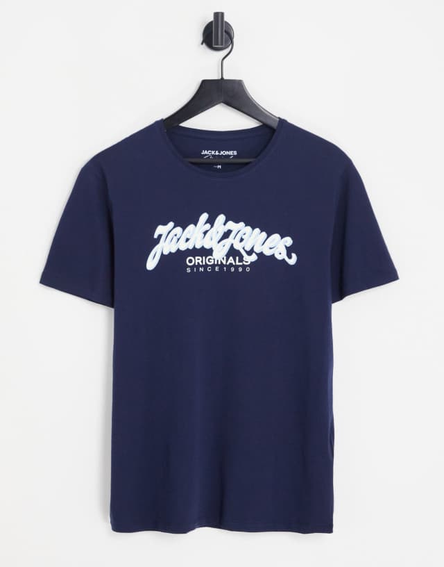 Jack & Jones logo t-shirt in navy