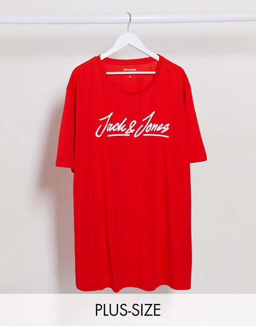 Jack & Jones logo t-shirt in red