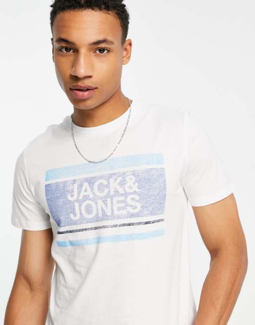 Jack and jones white best sale t shirt