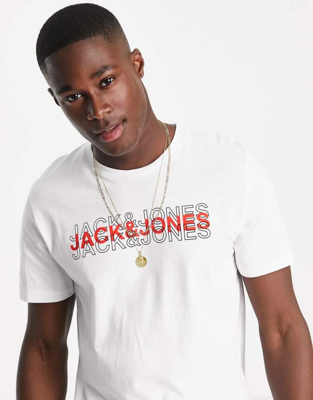 Jack & Jones logo t-shirt in white