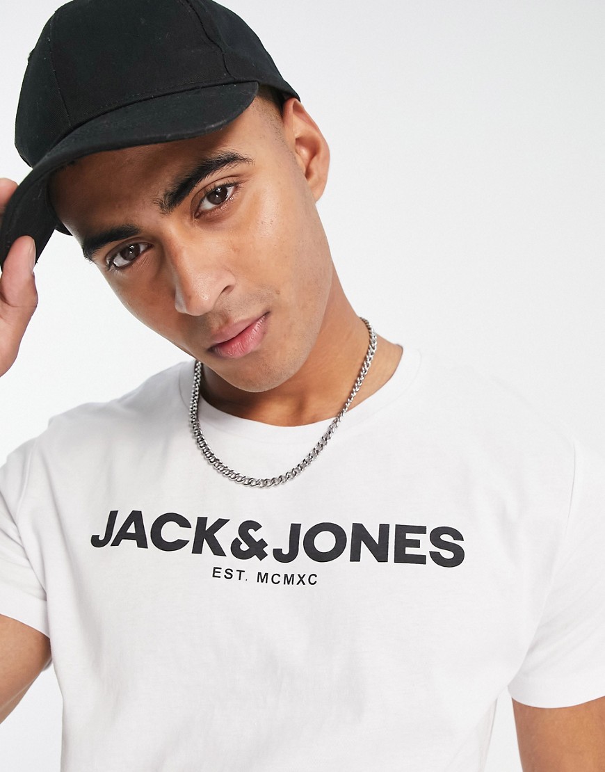Jack & Jones logo t-shirt in white