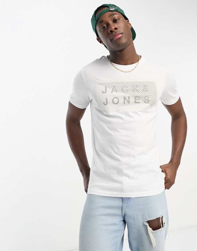 Jack & Jones logo t-shirt in white