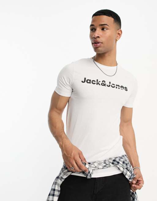 Jack Jones logo t VolcanmtShops tee shirts rose criture p