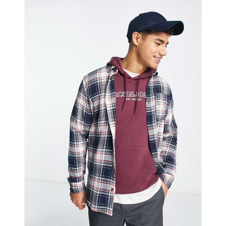 Flannel hoodie clearance pacsun