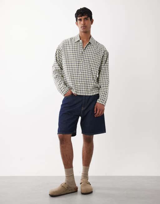 Jack & Jones long sleeve cotton shirt in yellow check, 2 of 5