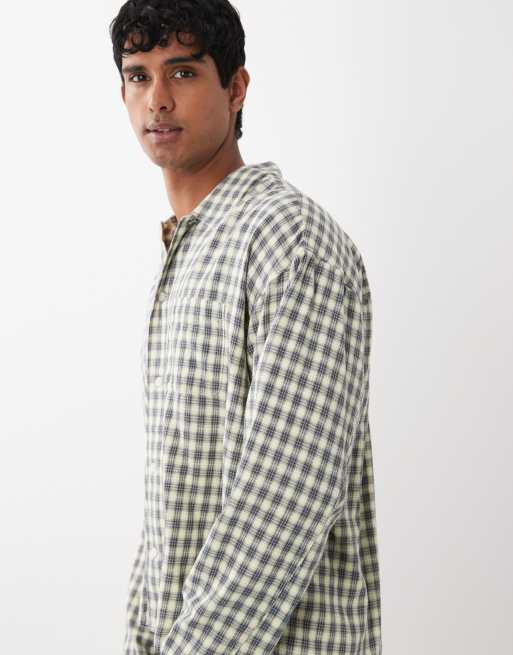 Jack & Jones long sleeve cotton shirt in yellow check, 4 of 5