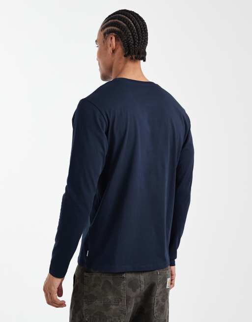 Jack & Jones long sleeve T-shirt in navy, 3 of 5