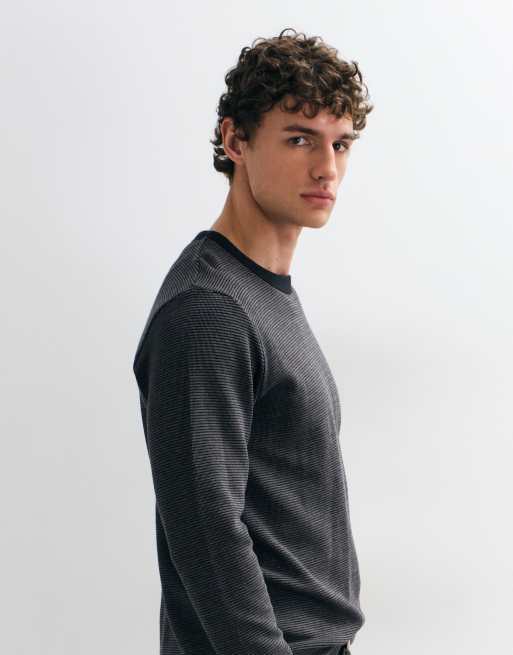 Jack & Jones long sleeve top in black stripe, 3 of 5