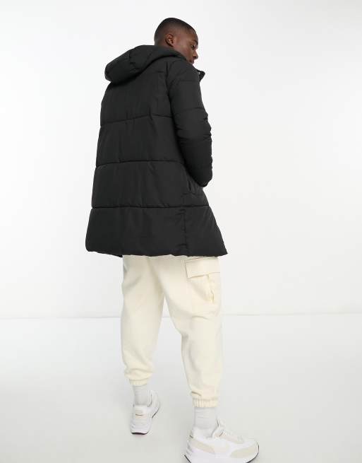 JACK & JONES Big & Tall Red Hooded Puffer Coat