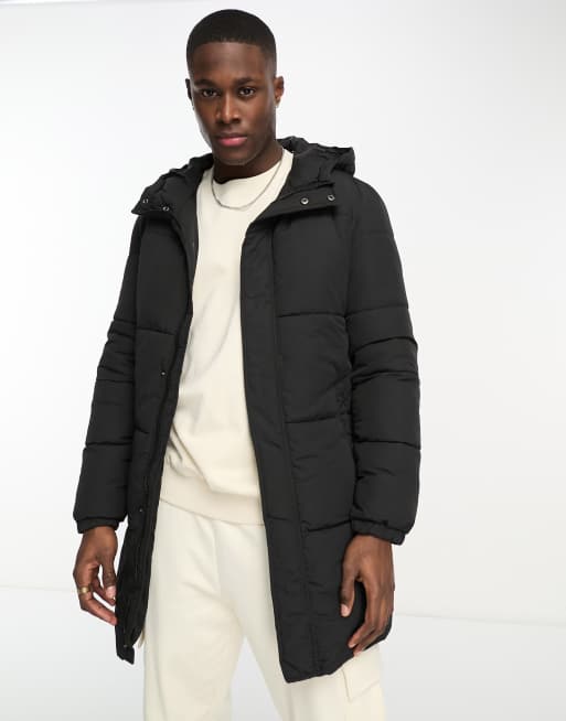 JACK & JONES Big & Tall Red Hooded Puffer Coat