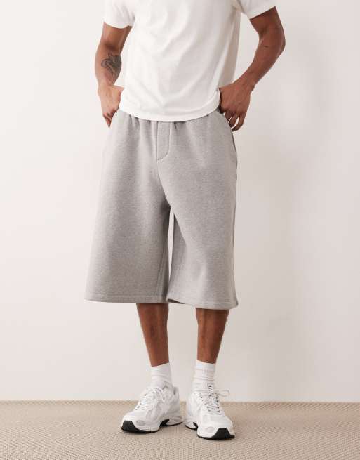 Jack & Jones longline sweat shorts in grey, 2 of 5