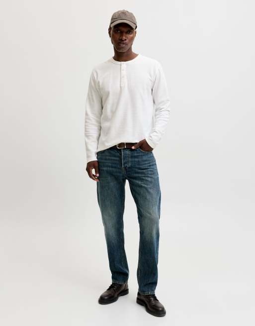 Jack & Jones Longsleeved t-shirt in bright white, 3 of 7