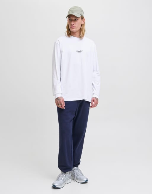 Jack & Jones Longsleeved t-shirt in white, 3 of 7