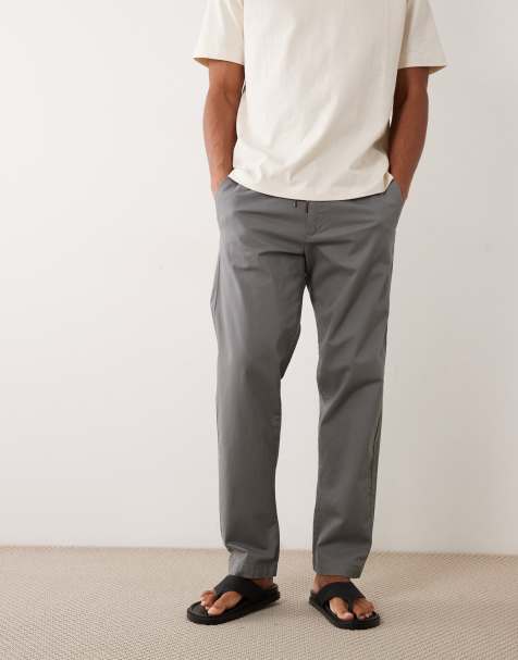 Jack & Jones loose chino pants in dark gray - view 1