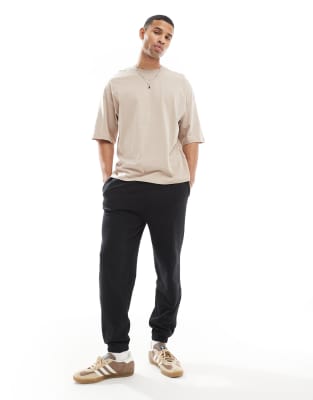 loose cuffed sweatpants in black