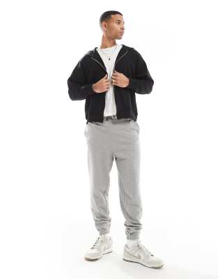 loose cuffed sweatpants in light gray